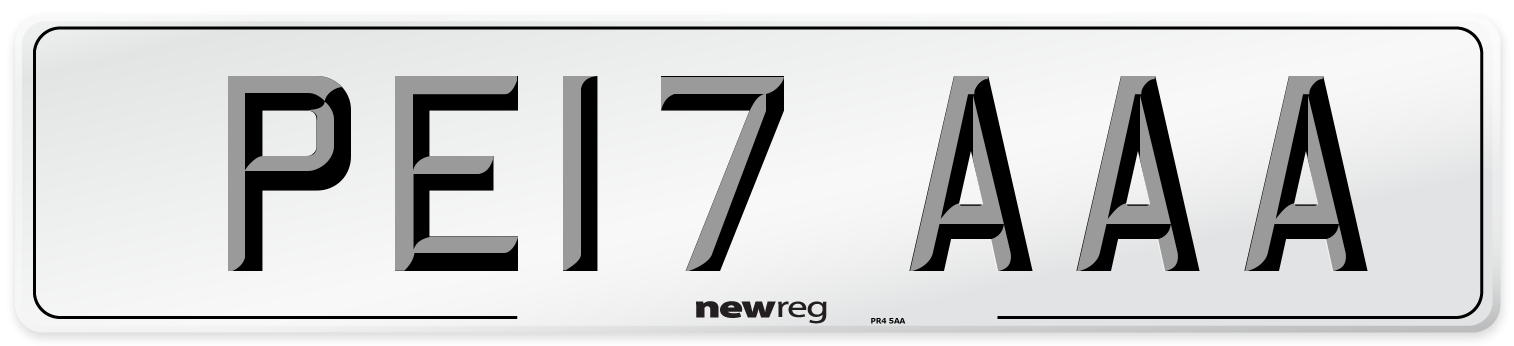PE17 AAA Number Plate from New Reg